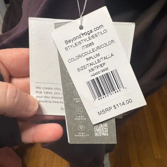 Beyond Yoga POWERBEYOND™ Midi Legging 2.0 in Rich Plum Size XS RT $114 - Picture 5 of 6